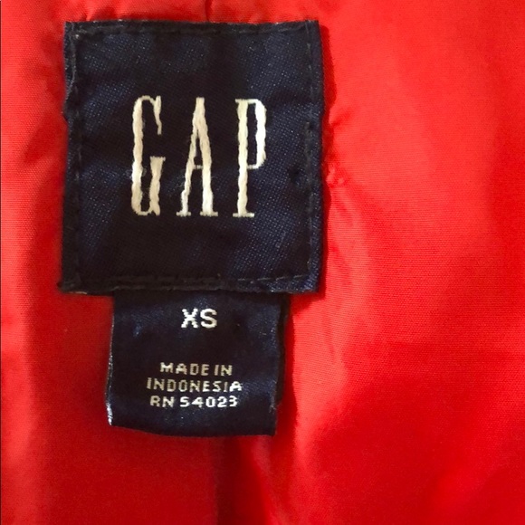Gap Down Jacket black red interior XS Vintage - Picture 6 of 8